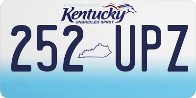 KY license plate 252UPZ