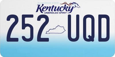 KY license plate 252UQD