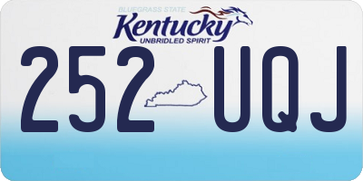 KY license plate 252UQJ