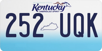KY license plate 252UQK