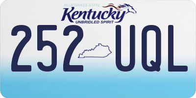 KY license plate 252UQL