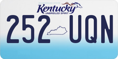 KY license plate 252UQN