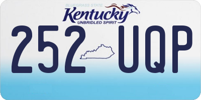 KY license plate 252UQP
