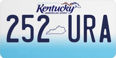 KY license plate 252URA