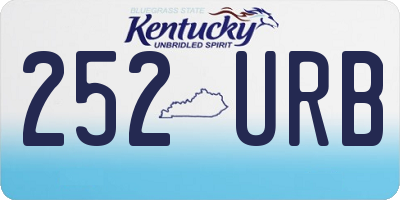 KY license plate 252URB