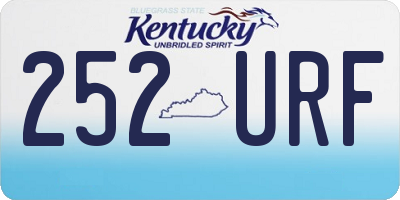 KY license plate 252URF