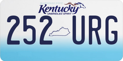 KY license plate 252URG