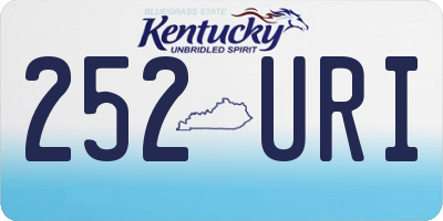 KY license plate 252URI