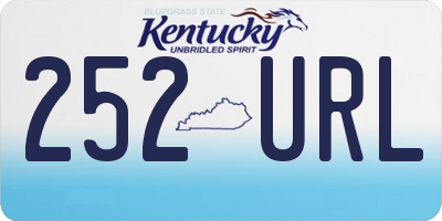 KY license plate 252URL