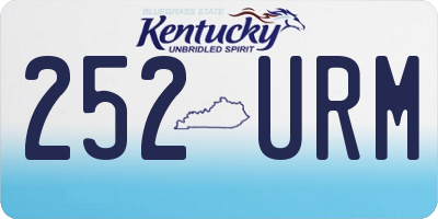 KY license plate 252URM