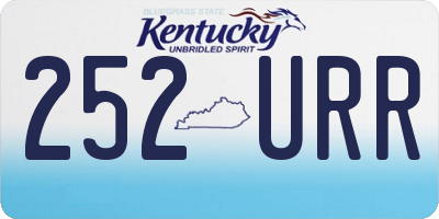 KY license plate 252URR