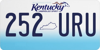 KY license plate 252URU