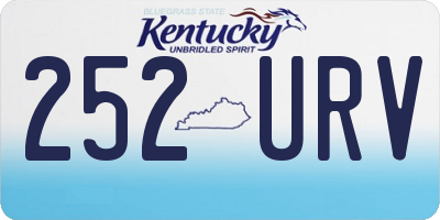 KY license plate 252URV
