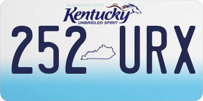 KY license plate 252URX