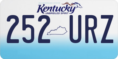 KY license plate 252URZ