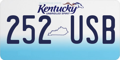 KY license plate 252USB