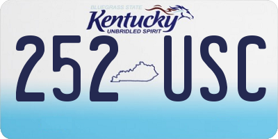 KY license plate 252USC