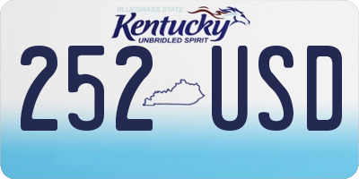 KY license plate 252USD