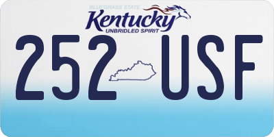 KY license plate 252USF