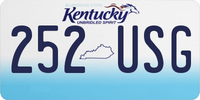 KY license plate 252USG