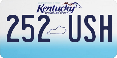 KY license plate 252USH