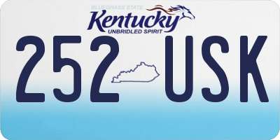 KY license plate 252USK