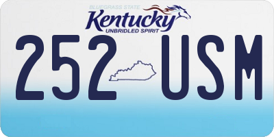 KY license plate 252USM