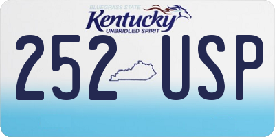 KY license plate 252USP