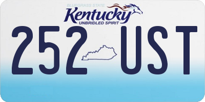 KY license plate 252UST