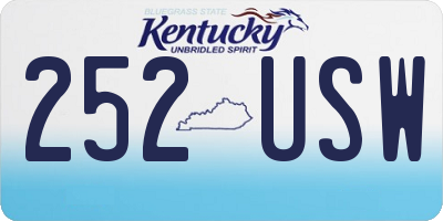 KY license plate 252USW