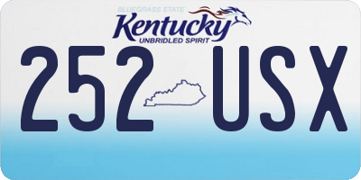 KY license plate 252USX