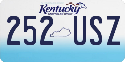 KY license plate 252USZ