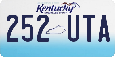 KY license plate 252UTA