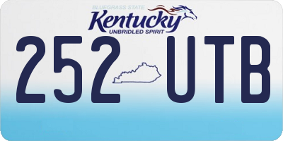 KY license plate 252UTB
