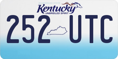 KY license plate 252UTC