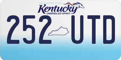 KY license plate 252UTD