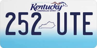 KY license plate 252UTE