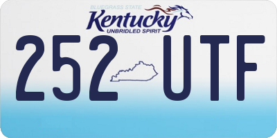 KY license plate 252UTF