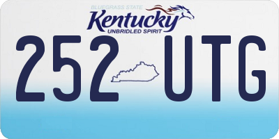 KY license plate 252UTG