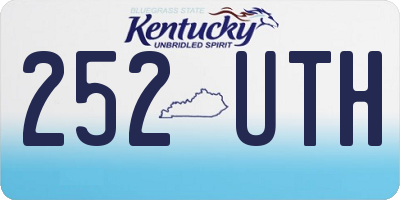 KY license plate 252UTH