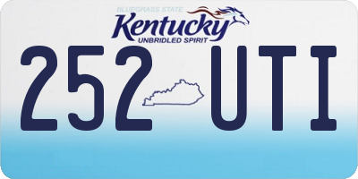 KY license plate 252UTI