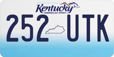 KY license plate 252UTK