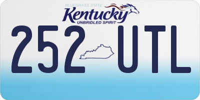 KY license plate 252UTL