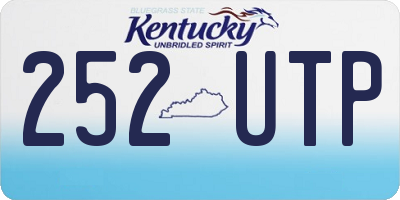 KY license plate 252UTP