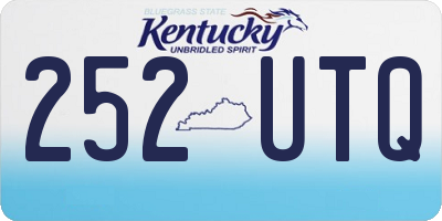 KY license plate 252UTQ