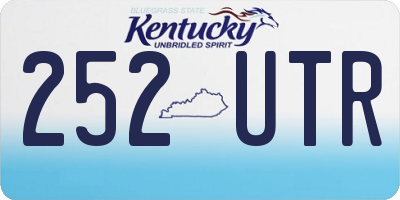 KY license plate 252UTR