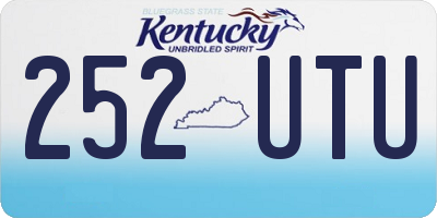 KY license plate 252UTU