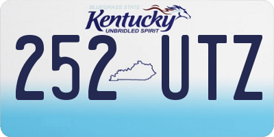 KY license plate 252UTZ