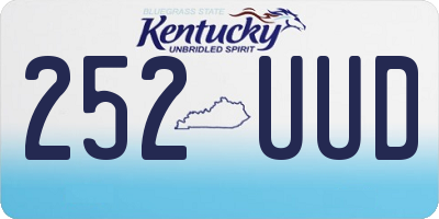 KY license plate 252UUD