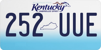 KY license plate 252UUE